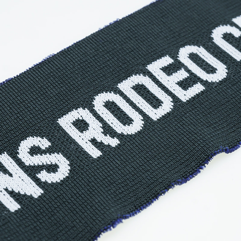 Tessuto per abbigliamento a costine jacquard con lettere in spandex di poliestere alla moda